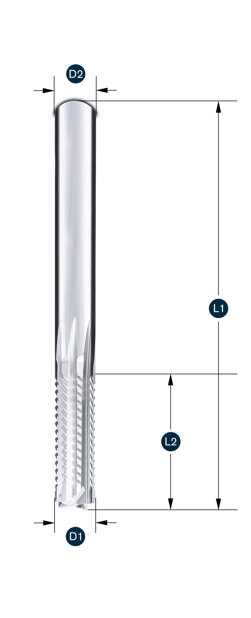 HEXA CUT®-Fräser · gerade - rechtsschneidend