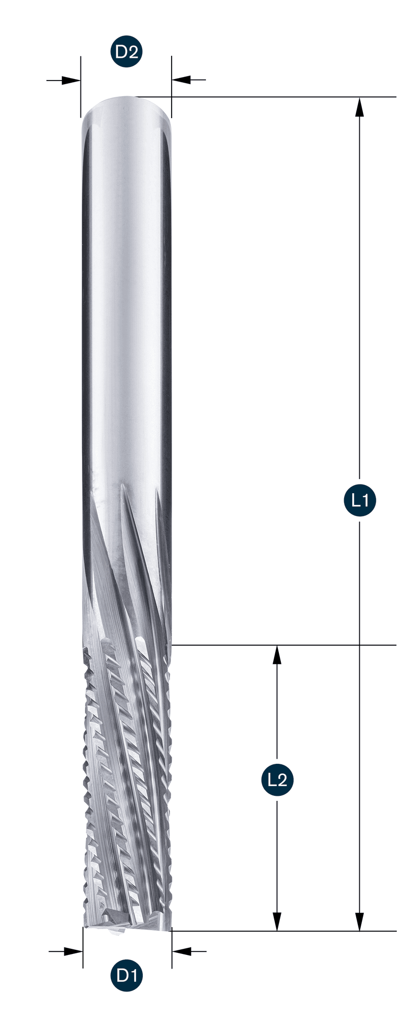 HEXA CUT®-Fräser Z6-10 · linksdrall - rechtsschneidend