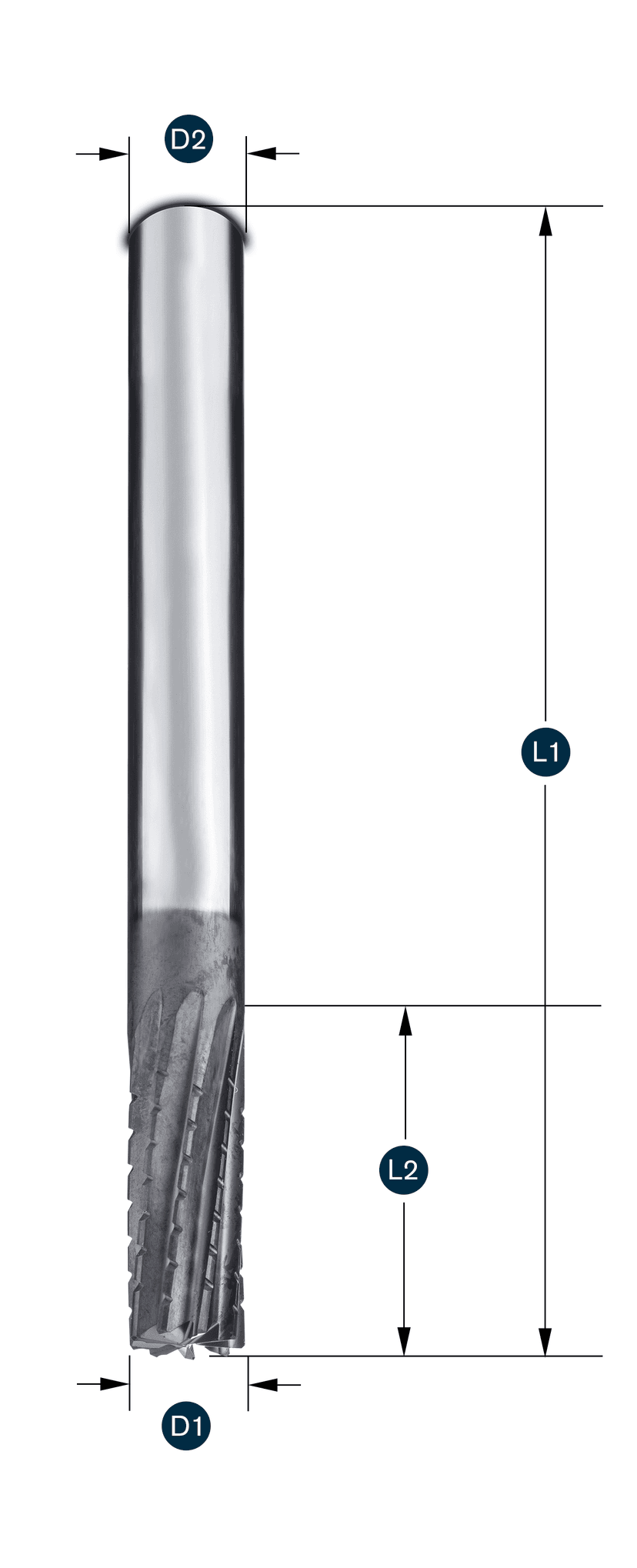 HEXACUT®-Fräser · gerade - rechtsschneidend