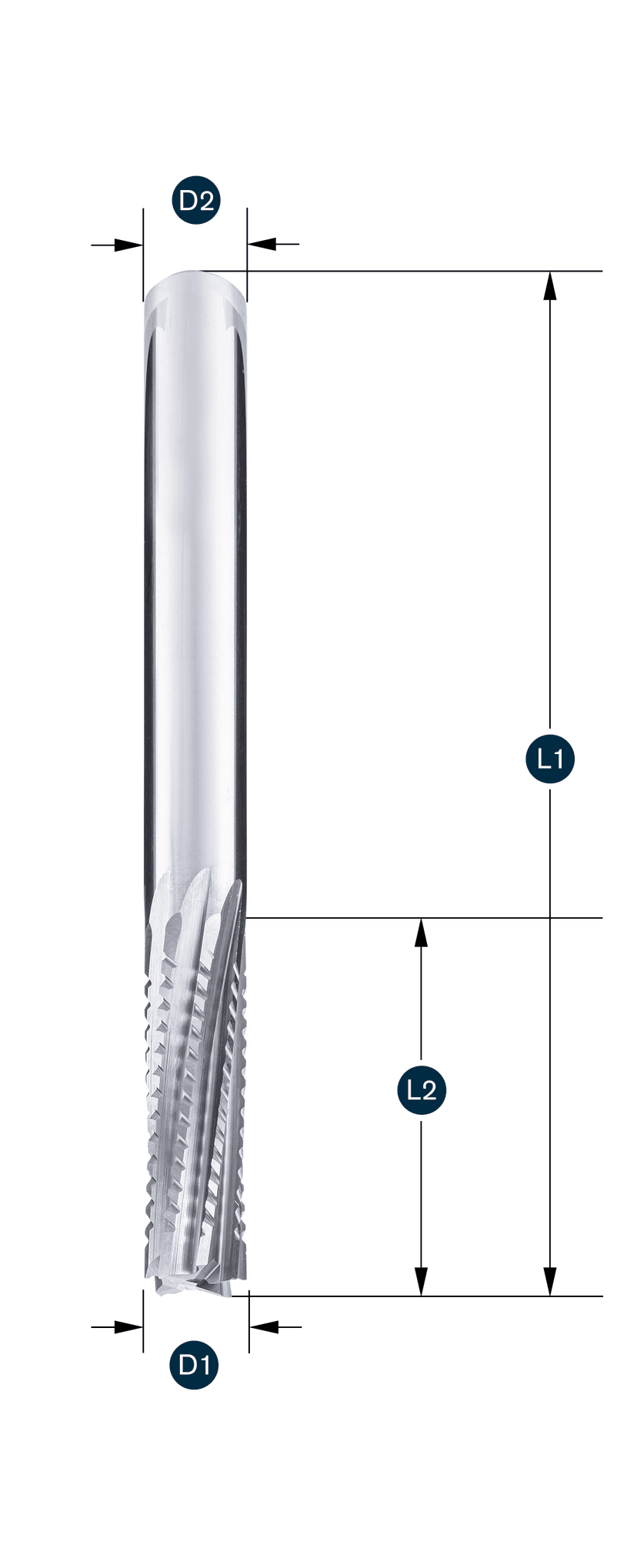 HEXA CUT®-Fräser · rechtsdrall - rechtsschneidend