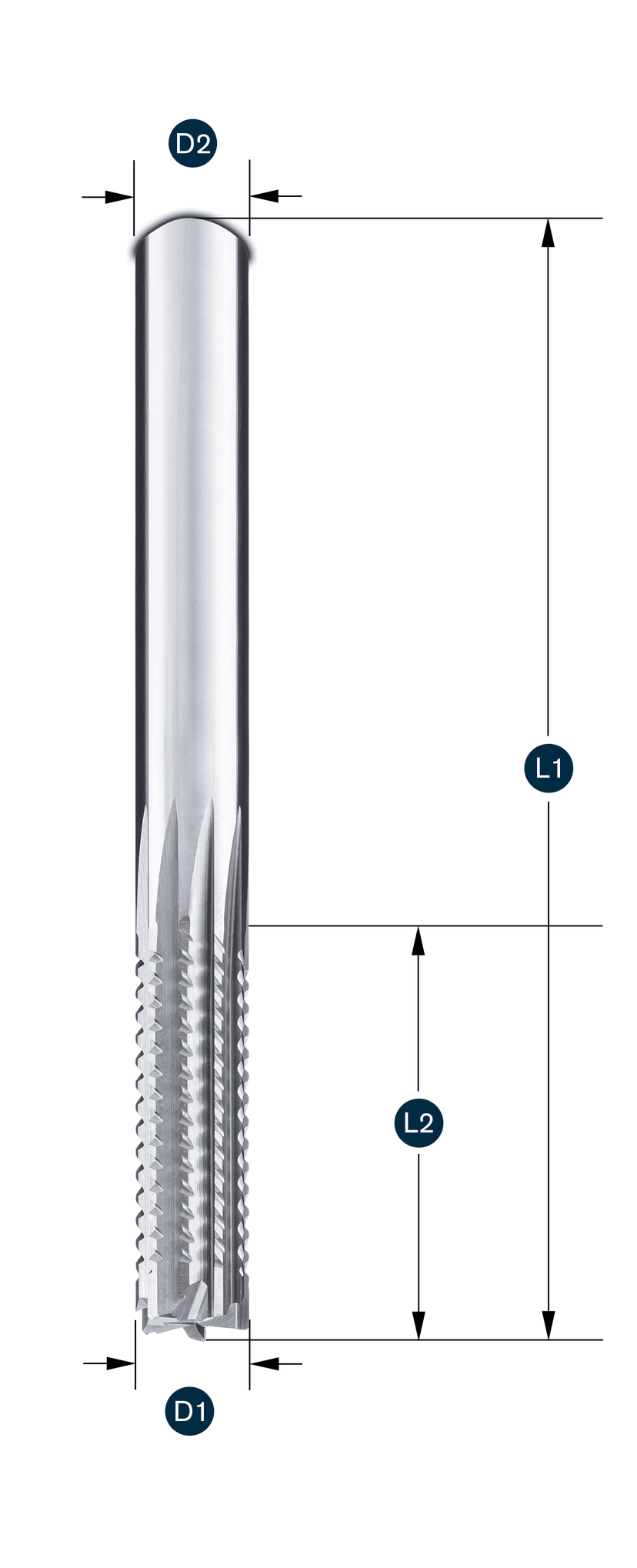 HEXA CUT®-Fräser · gerade - rechtsschneidend