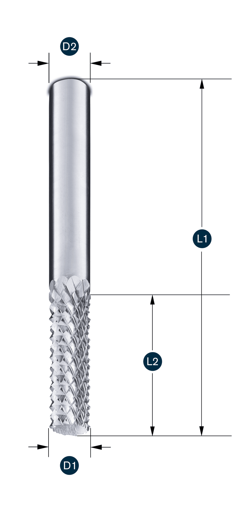 Carbon-Fräser · flache Stirn