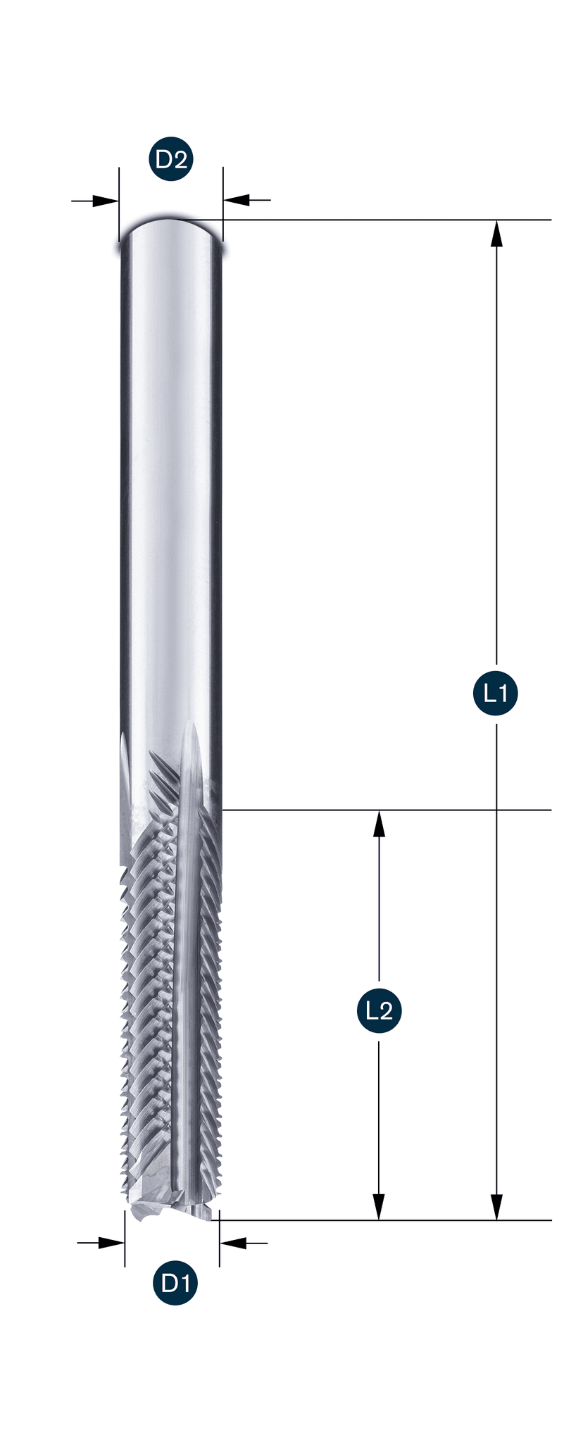 Doublecut Z2+2 · rechtsschneidend, mit Fräserausspitzung