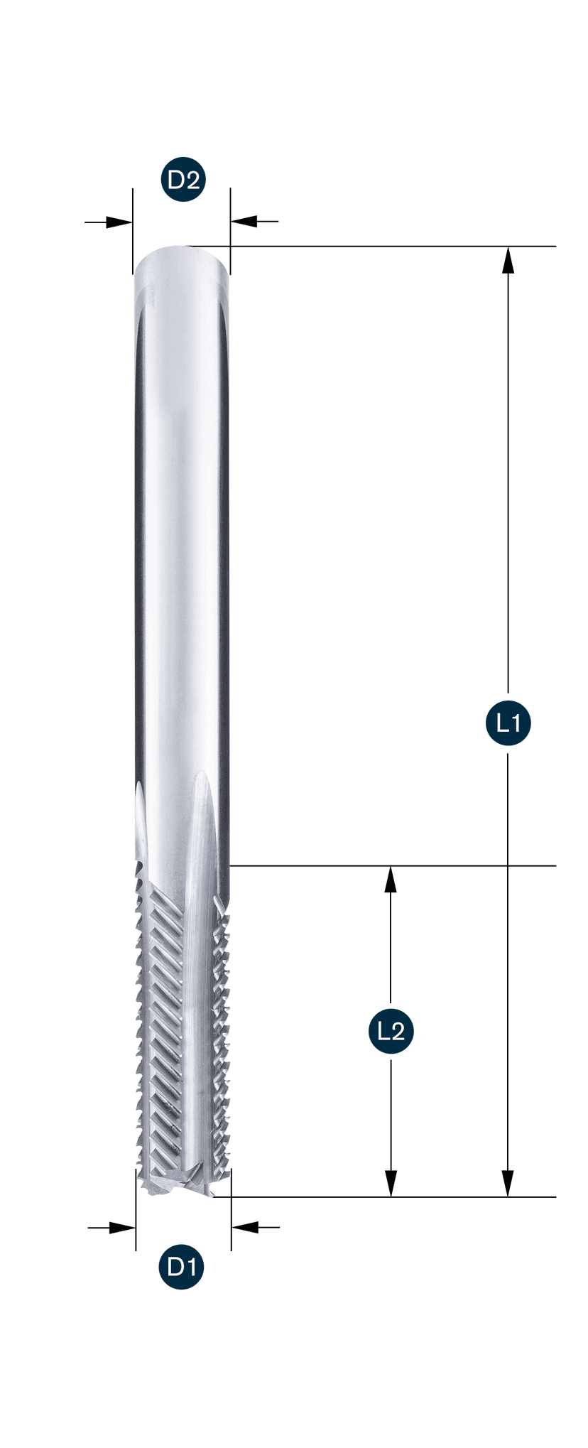 T-REX Schaftfräser Z2+2 · rechtsschneidend