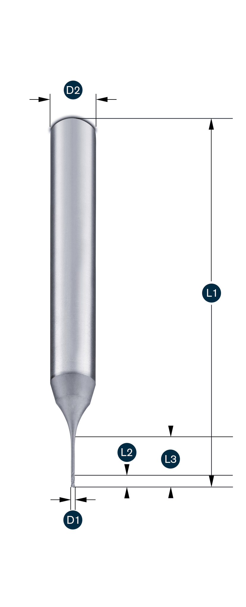 Mini-Graftor-Schaftfräser Z2x2